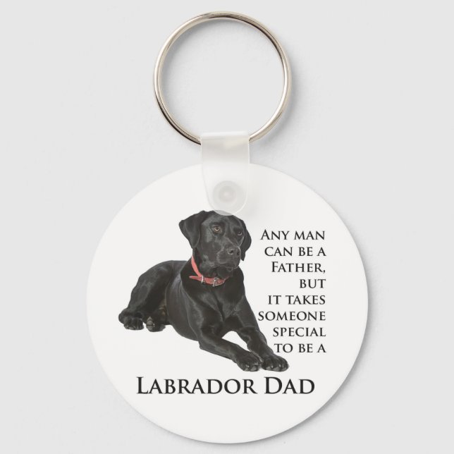Llavero Keychain de Black Lab Dad (Anverso)