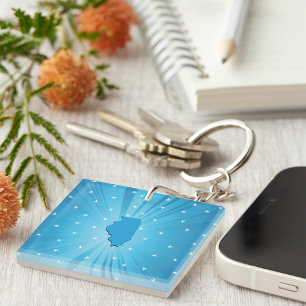 Llavero Keychain de Blue Illinois