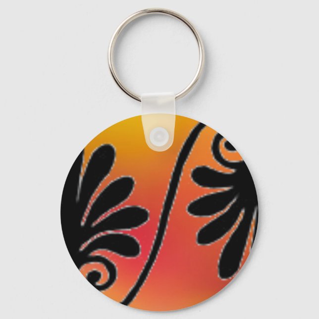 Llavero Keychain de borde rojo y Naranja (Anverso)