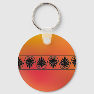 Llavero Keychain de borde rojo y Naranja