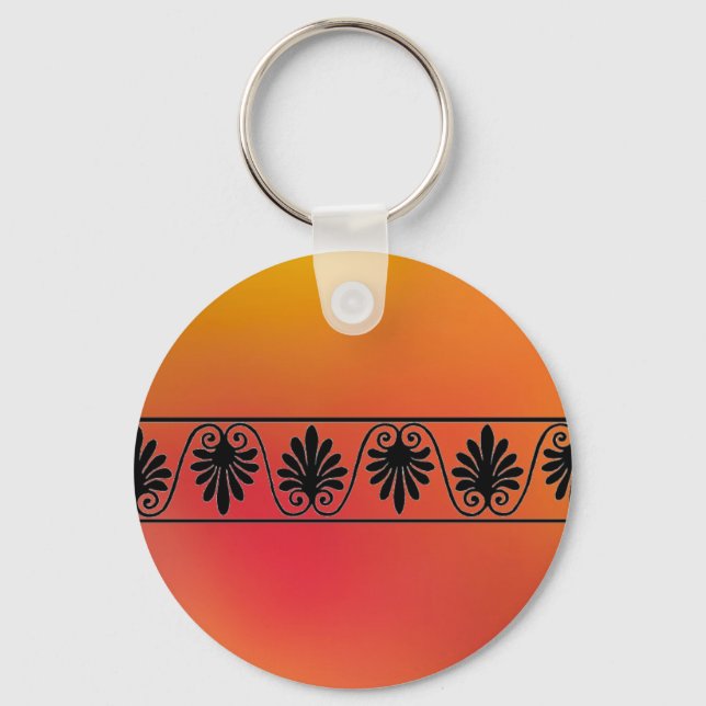 Llavero Keychain de borde rojo y Naranja (Anverso)