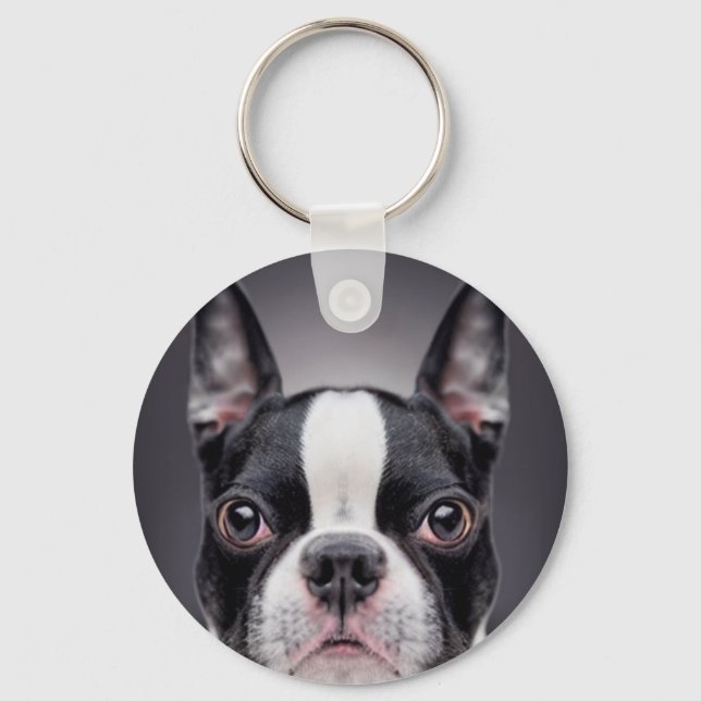 Llavero Keychain de Boston Terrier (Anverso)