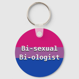 Llavero Keychain de botón biólogo biológico bisexual