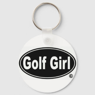 Llavero Keychain de botón Chica de golf