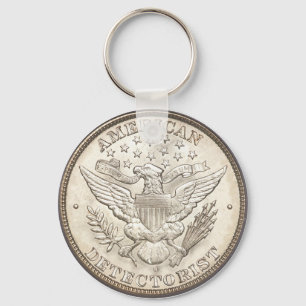 Llavero Keychain de botón clásico del detectorista estadou