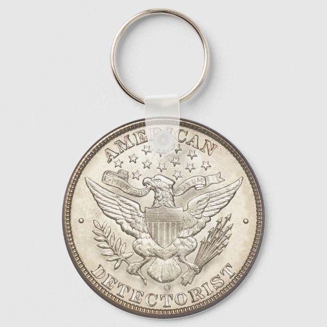Llavero Keychain de botón clásico del detectorista estadou (Anverso)