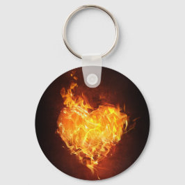 Llavero Keychain de botón de amor de fuego
