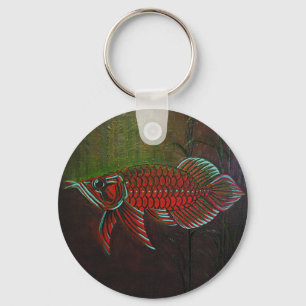 Llavero Keychain de botón de Arowana