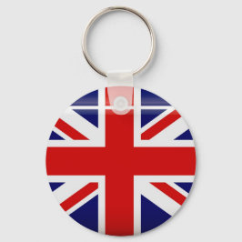 Llavero Keychain de botón de bandera de Reino Unido