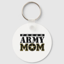 Llavero Keychain de botón de mamá del ejército orgulloso