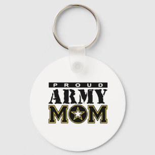 Llavero Keychain de botón de mamá del ejército orgulloso