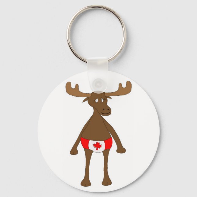 Llavero Keychain de botón de ratón canadiense (Anverso)