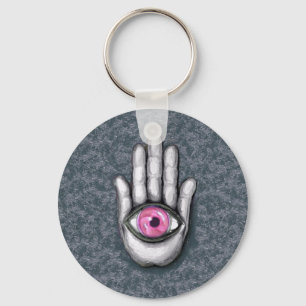 Llavero Keychain de botón Hamsa