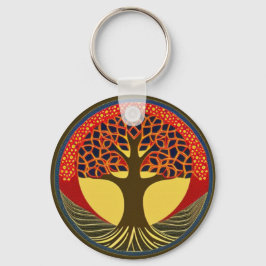 Llavero Keychain de Brown y Navy Tree of Life