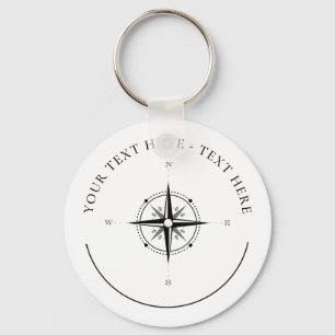 Llavero Keychain de brújula náutica
