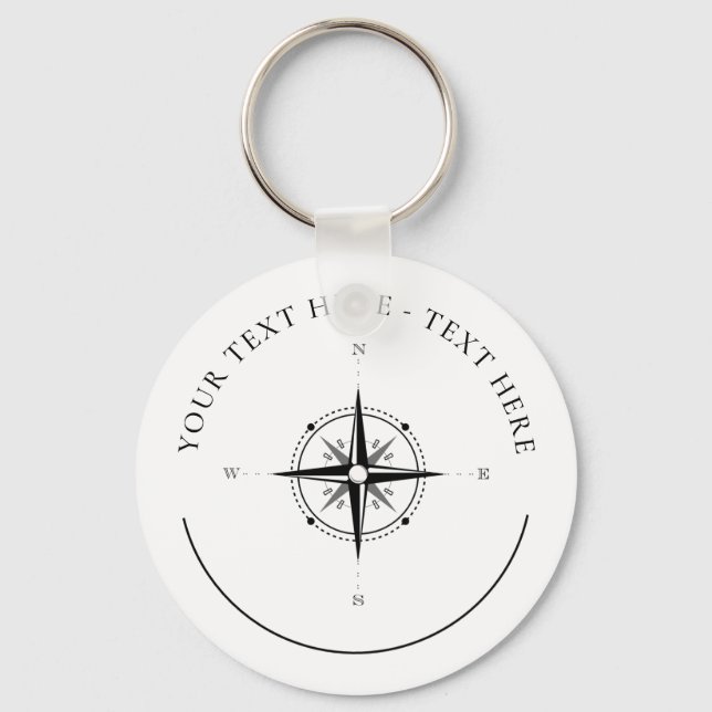 Llavero Keychain de brújula náutica (Anverso)