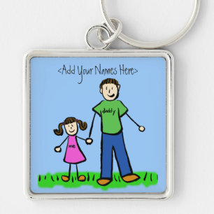 Llavero Keychain de Brunette para Chicas de papá (nombres 