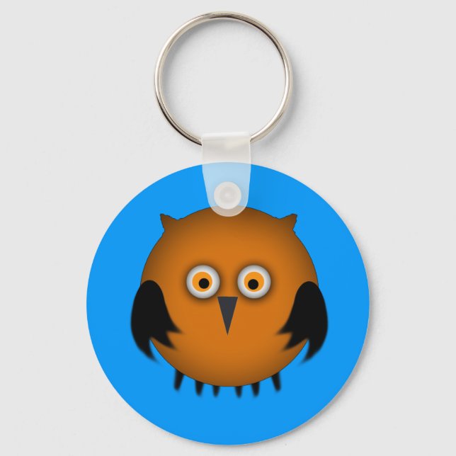 Llavero Keychain de búho de Naranja de grasa (Anverso)