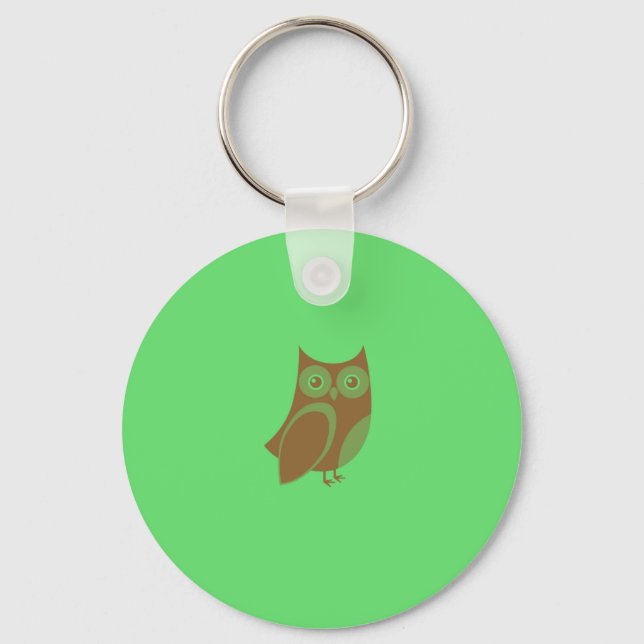 Llavero Keychain de búho marrón (Anverso)