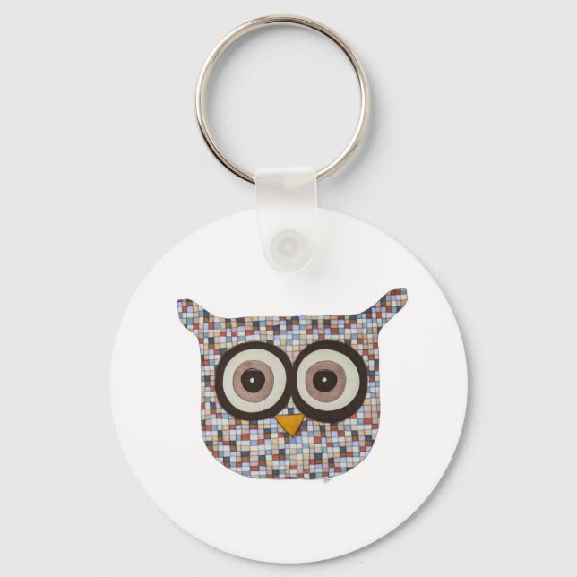Llavero Keychain de Búho Tweed (Anverso)