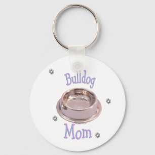 Llavero Keychain de bulldog Mom