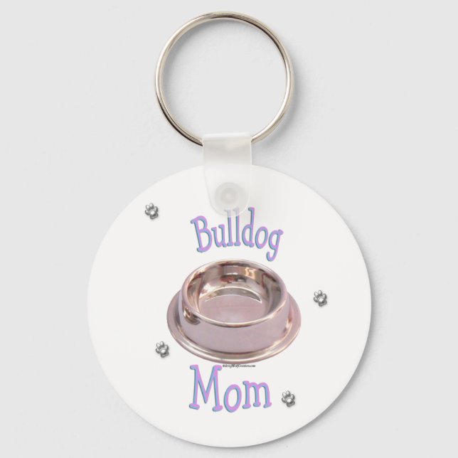 Llavero Keychain de bulldog Mom (Anverso)