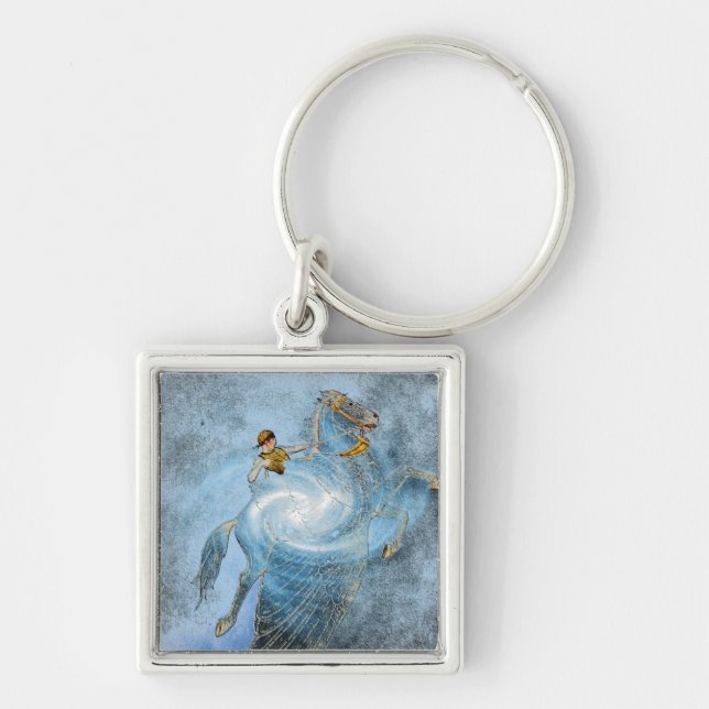 Llavero Keychain de caballos alados (Frente)