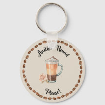 KEYCHAIN DE CAFÉ ROUND FUNNY
