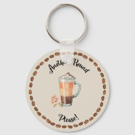 LLAVERO KEYCHAIN DE CAFÉ ROUND FUNNY