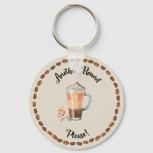 LLAVERO KEYCHAIN DE CAFÉ ROUND FUNNY