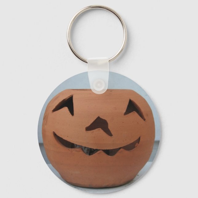 Llavero Keychain de calabaza sonriente (Anverso)