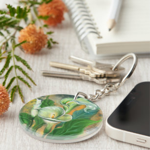 Llavero Keychain de Calla Lily Flowers
