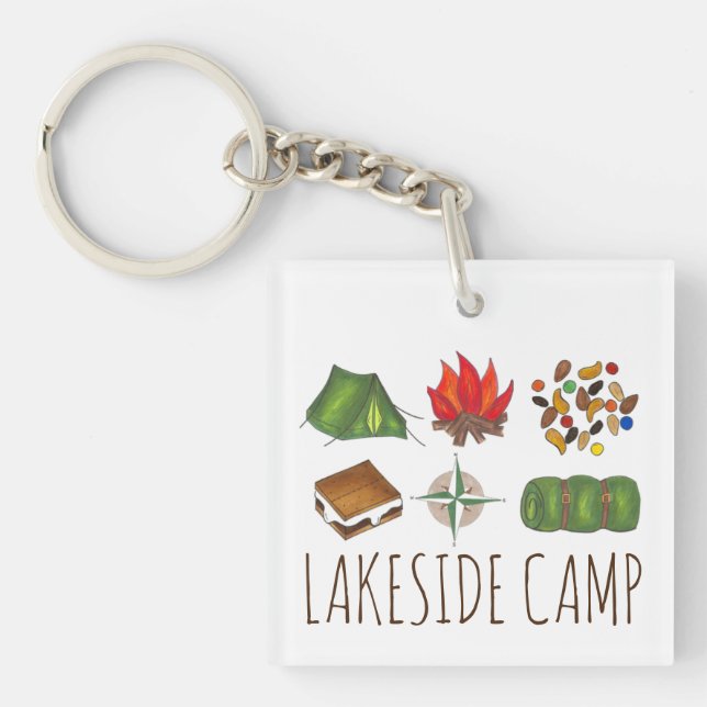 Llavero Keychain de campamento de verano personalizado (Frente)