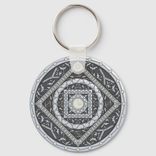 Llavero Keychain de Cancer Mandala (Anverso)