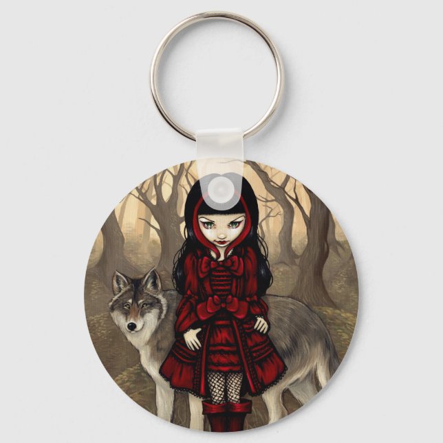Llavero Keychain de "Capercha roja en otoño" (Anverso)