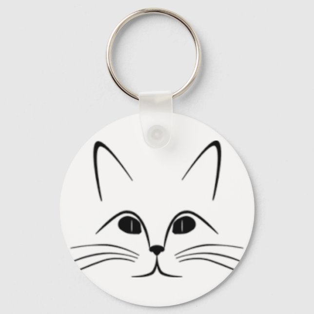 Llavero Keychain de cara de gato (Anverso)