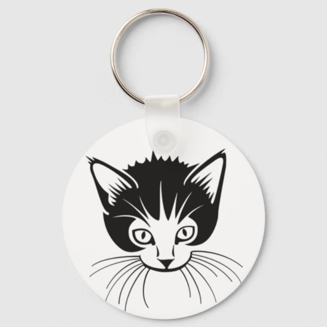 Llavero Keychain de cara de gato (Anverso)