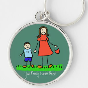 Llavero Keychain de caracteres de familia de Personalizado