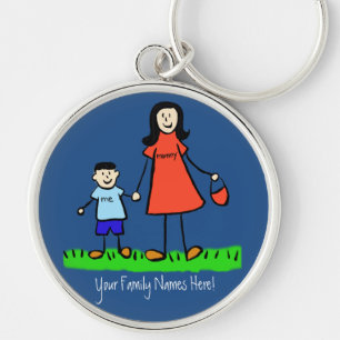 Llavero Keychain de caracteres de familia de Personalizado