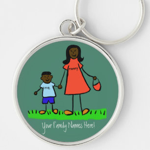 Llavero Keychain de caracteres de familia de Personalizado
