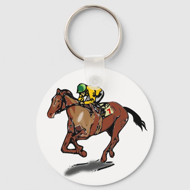 Llavero Keychain de Carreras de caballos (Anverso)