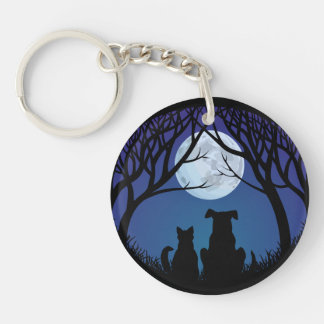 Llavero Keychain de Cat & Dog Mejor Personalizado de Amigo