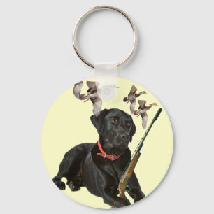 Llavero Keychain de caza de laboratorio negro