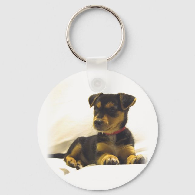 Llavero Keychain de Chihuahua Negra (Anverso)