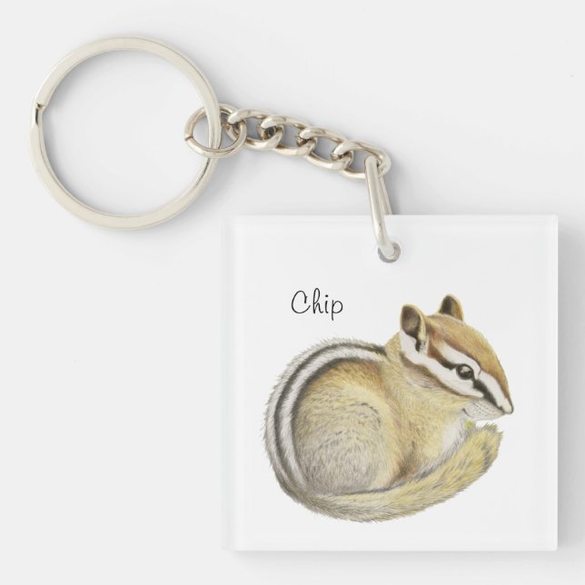 Llavero Keychain de Chipmunk para bebés (Frente)
