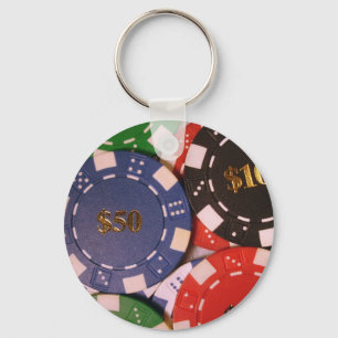 Llavero Keychain de Chips de Poker