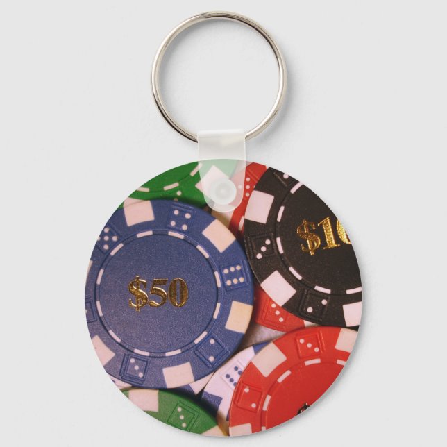 Llavero Keychain de Chips de Poker (Anverso)