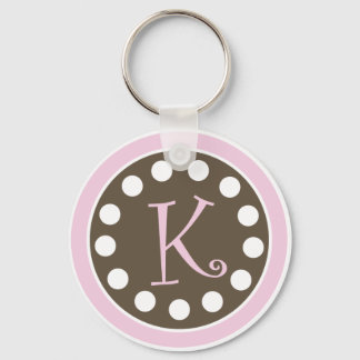 Llavero Keychain de chocolate rosa "K"