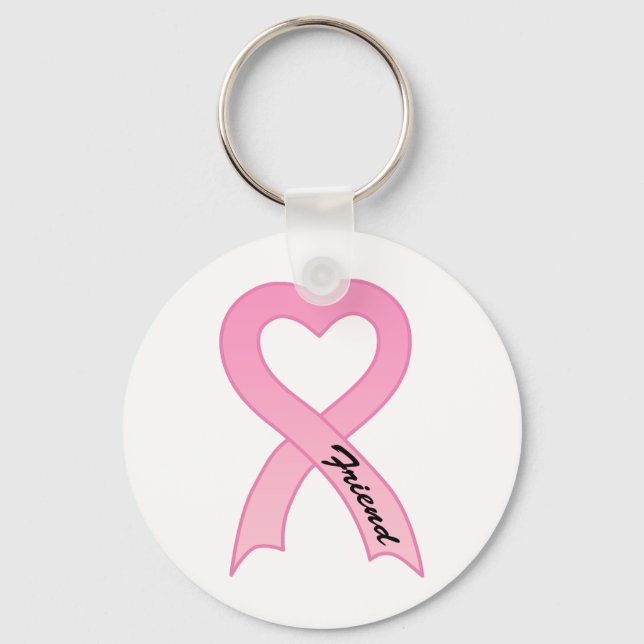 Llavero Keychain de cinta rosa de amigo (Anverso)