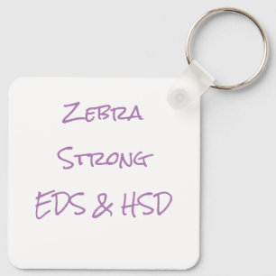 Llavero Keychain de Círculo Metalizado fuerte de cebra de